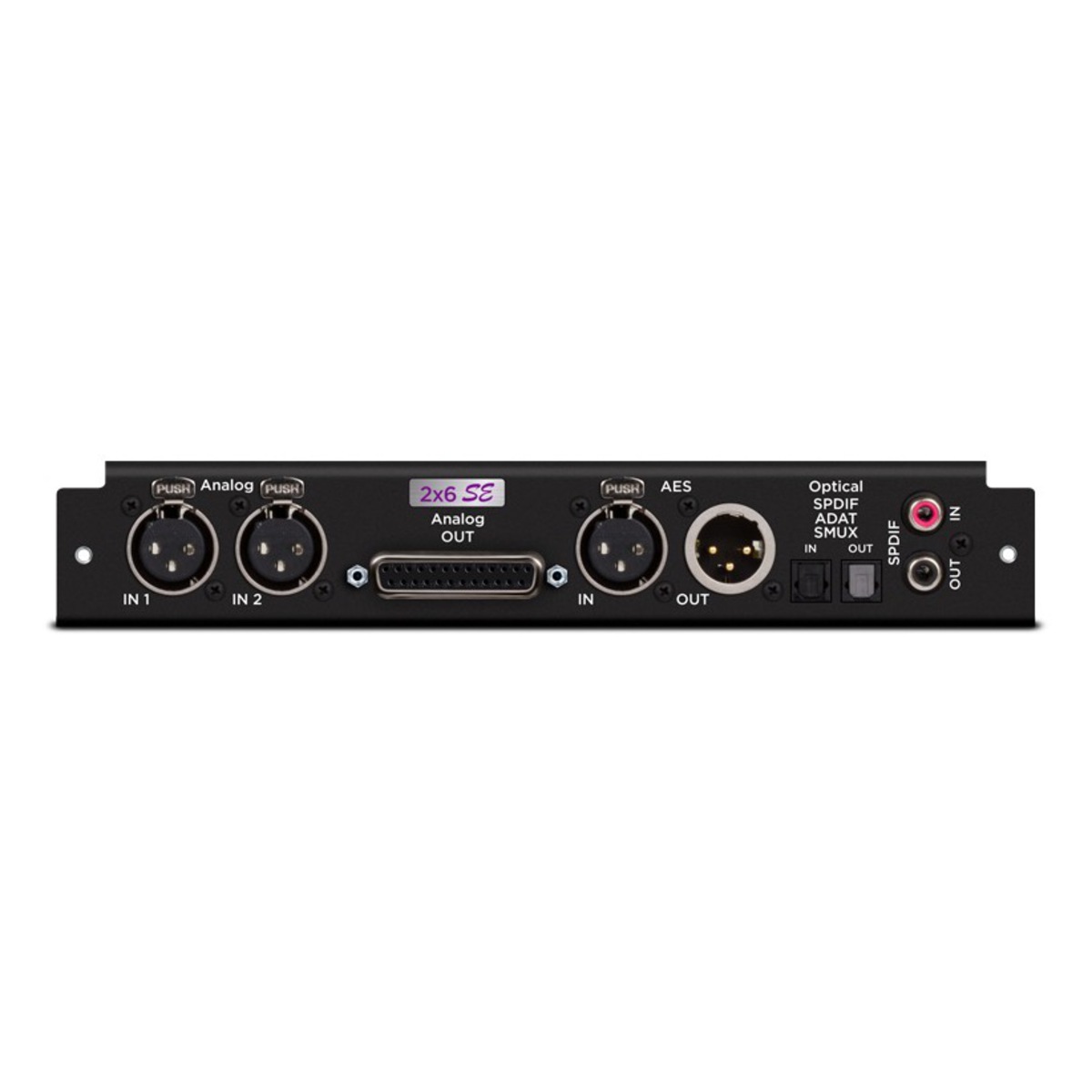 2 Analog Input + 6 Analog Output + 8X8 Optical + AES I/O + 2-ch SPDIF SE Quality Sound (SYM2 Only)