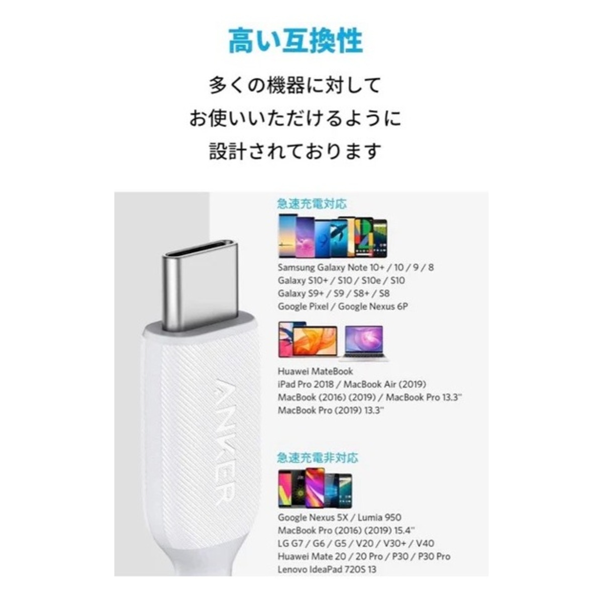 PowerLine III USB-C & USB-C ケーブル (USB2.0対応) 0.9m ブラック