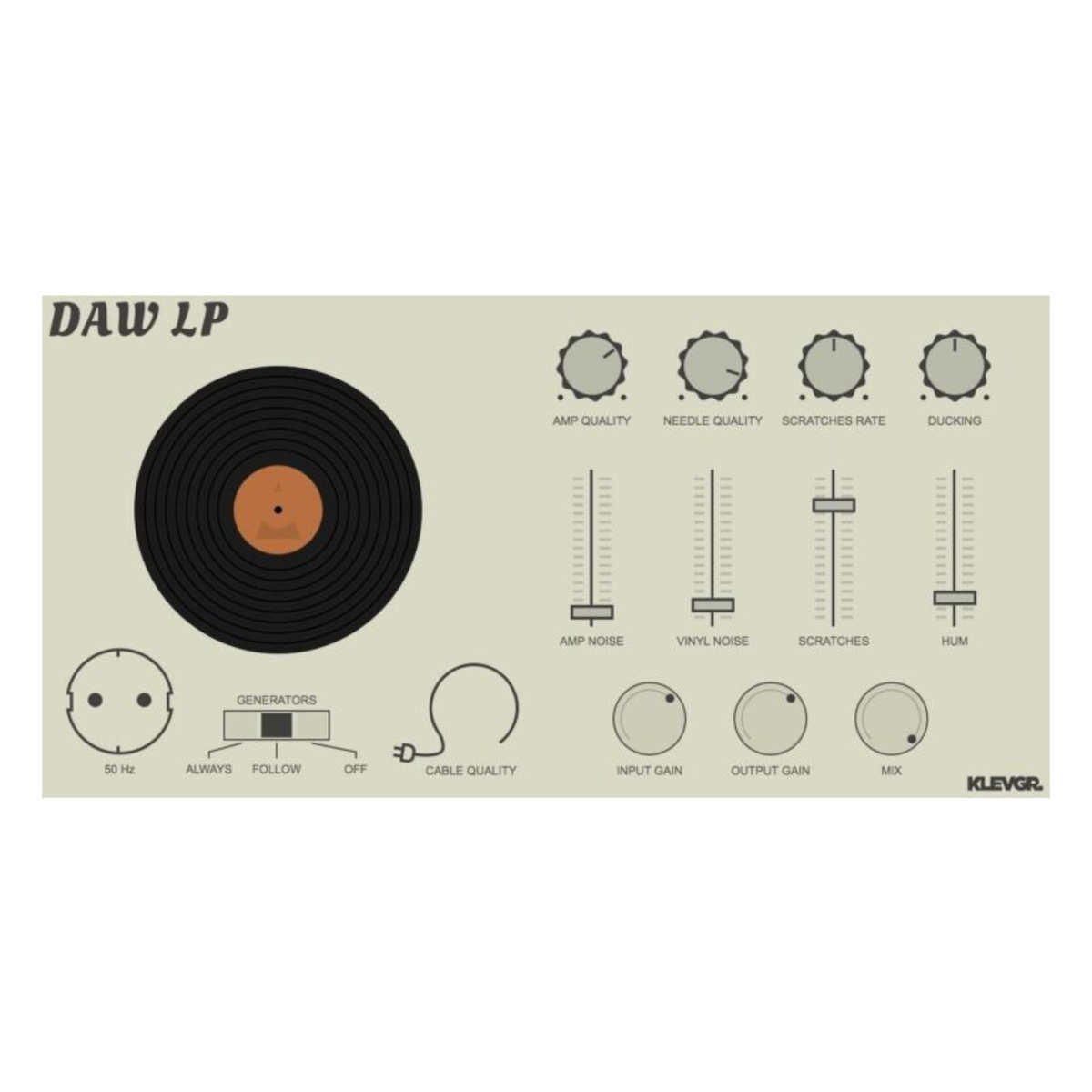 DAW LP - Vinyl Player Simulation