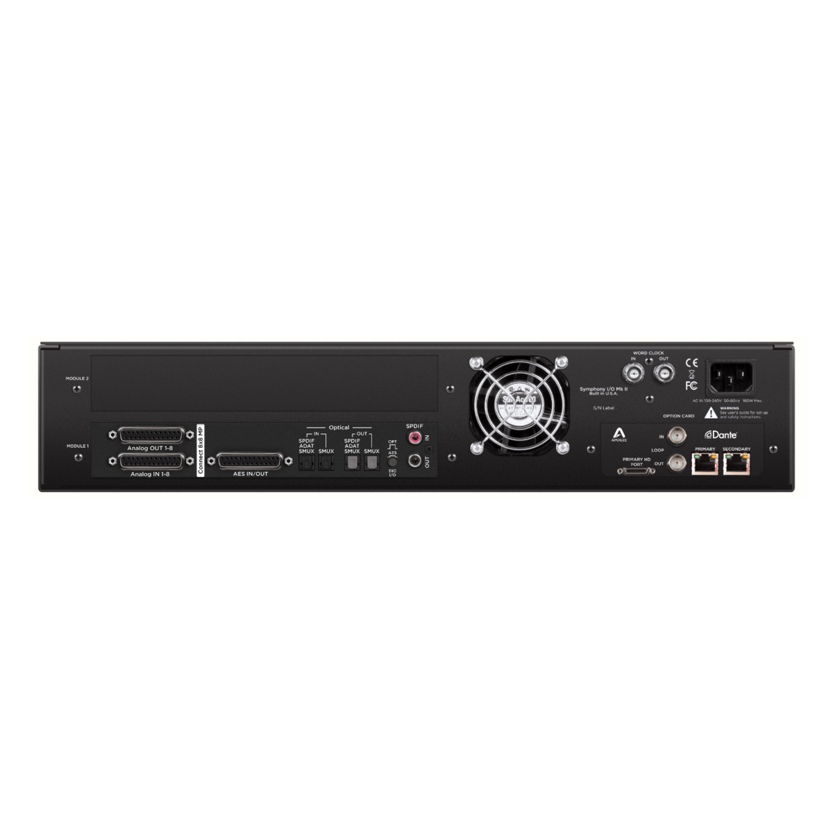Symphony I/O MKII Dante Chassis with 8x8 Analog I/O + 8 Mic Pre Amps + 8x8 AES/OP I/O