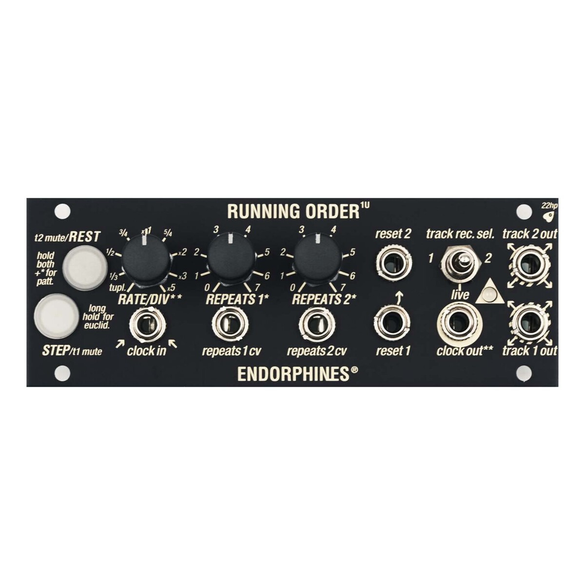 RUNNING ORDER 1U Black