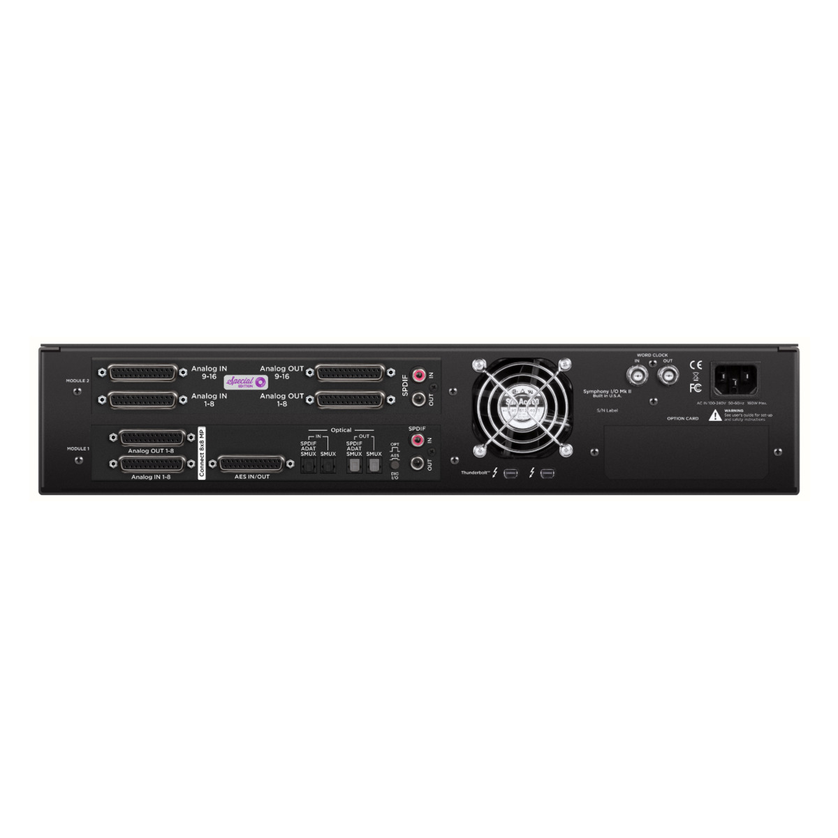 Symphony I/O MKII Thunderbolt.  Connect8 + 16x16SE