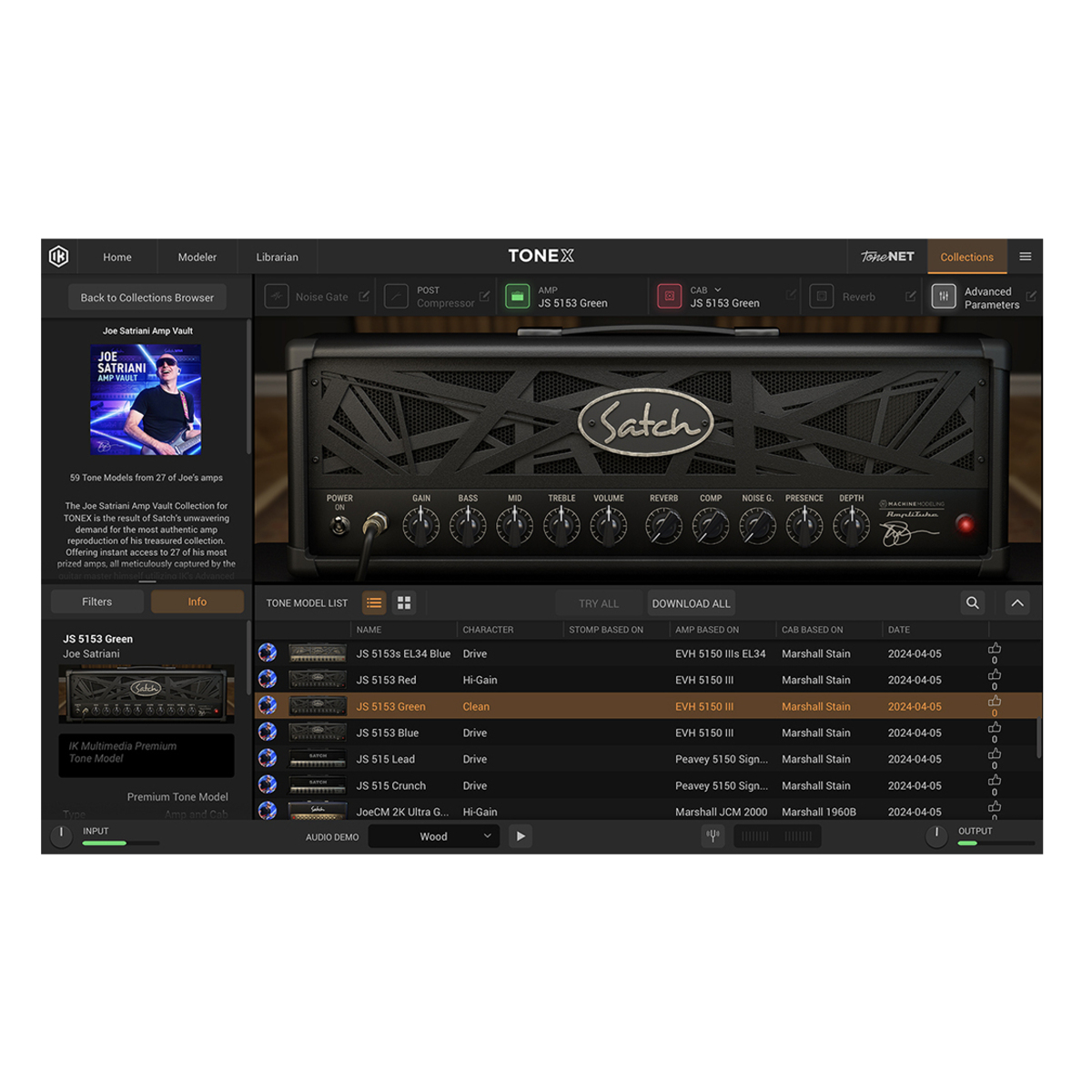 TONEX Joe Satriani Amp Vault