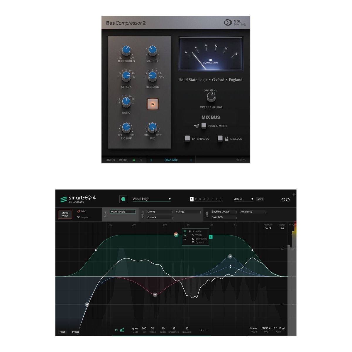 SSL Bus Compressor + sonible smart:EQ