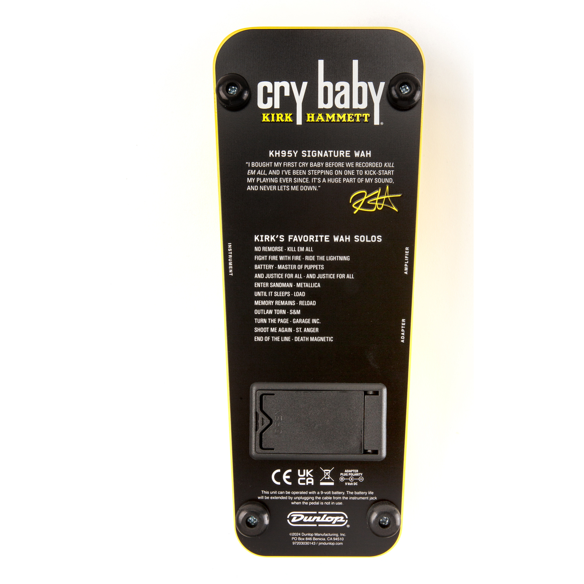 KH95Y KIRK HAMMETT CRY BABY WAH YELLOW SPARKLE EDITION