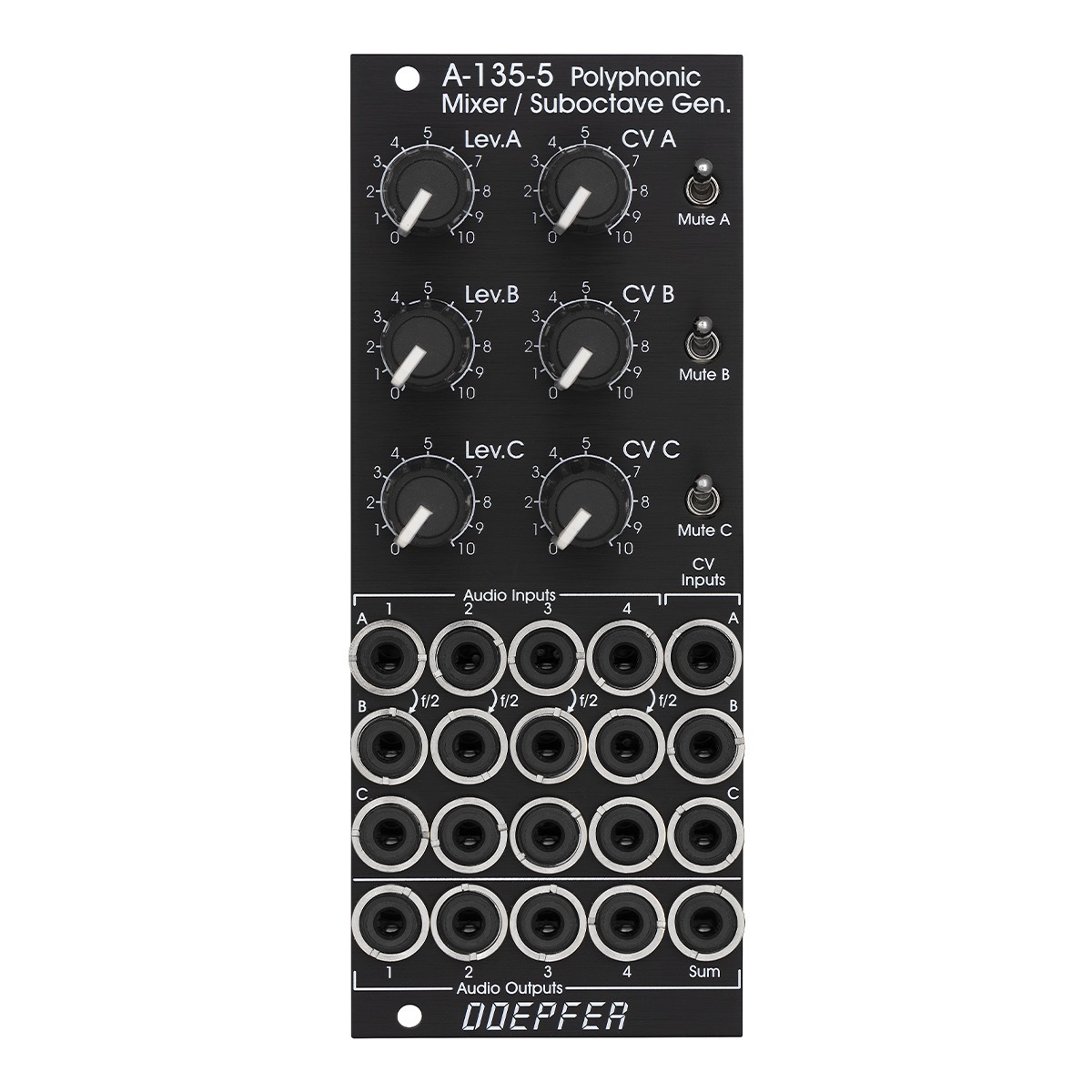 A-135-5V Poly VC Mixer / Suboctave