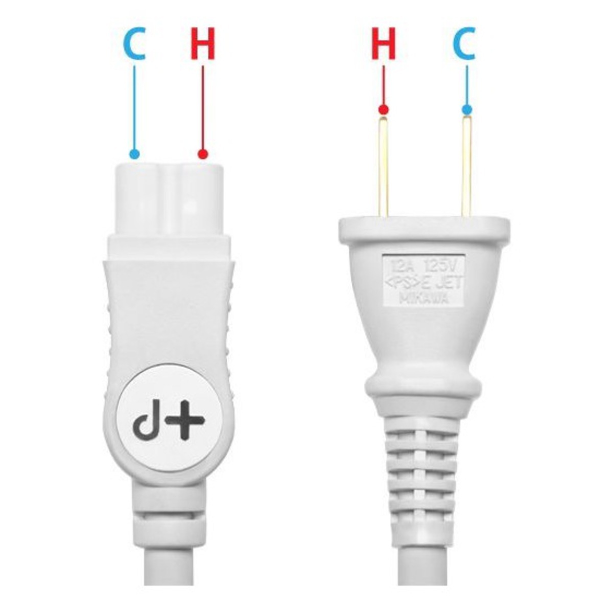 d+ Power cable C7 1.2m 開封使用B級品