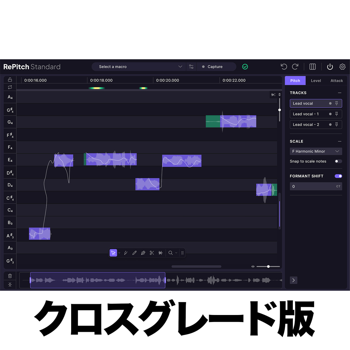 RePitch Standard クロスグレード版【対象：Synchro Artsの有償製品をお持ちの方】
