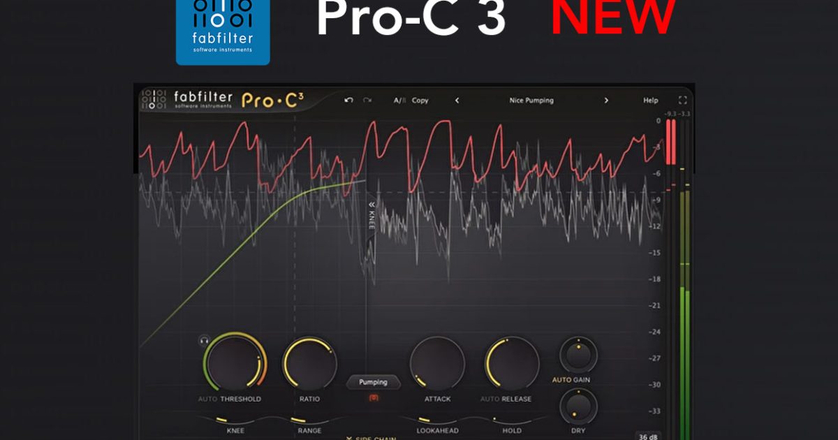 FabFilterより最新コンプレッサープラグイン「Pro-C 3」が発売