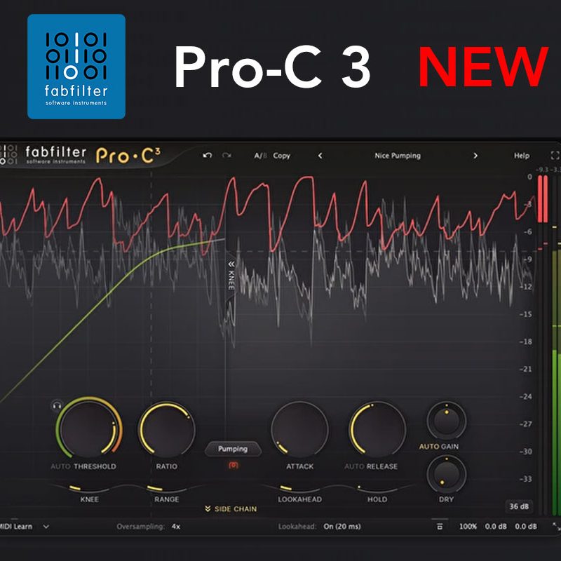 FabFilterより最新コンプレッサープラグイン「Pro-C 3」が発売