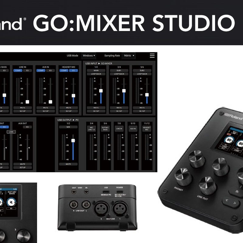 Rolandが楽曲や動画制作に最適なオーディオIF「GO:MIXER STUDIO」を