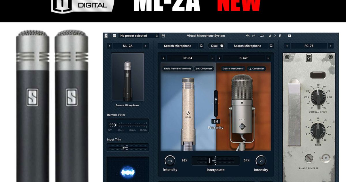 Slate Digitalが次世代モデリングペアマイクセット「ML‑2A」 を発売
