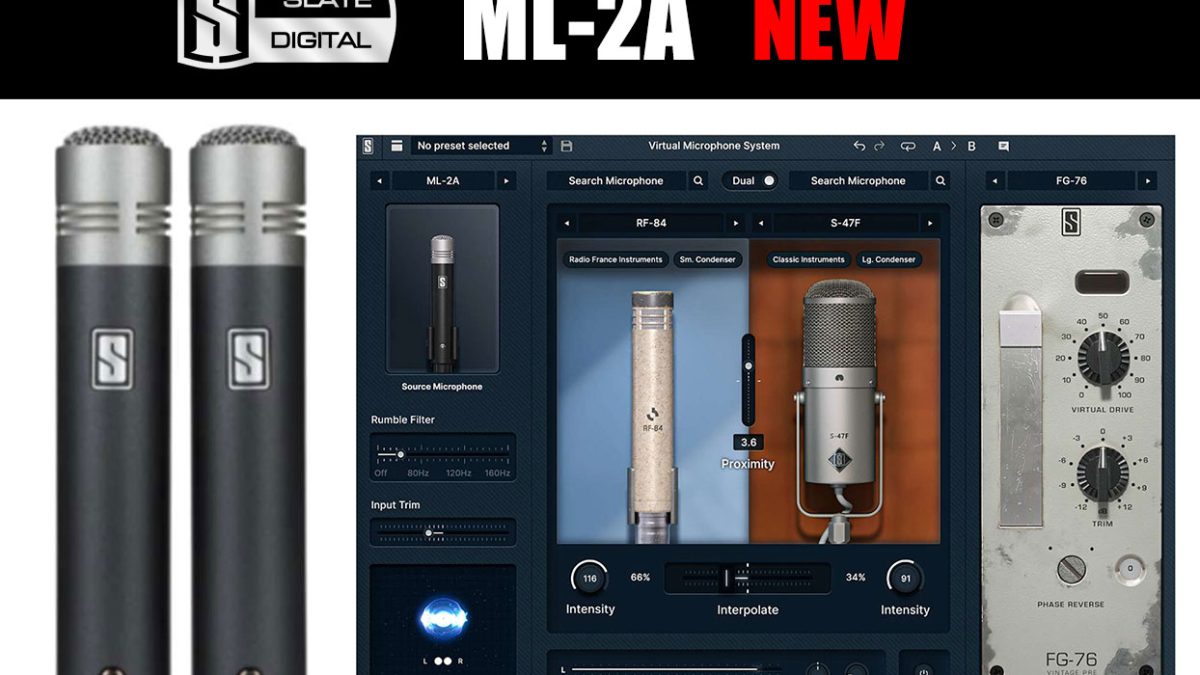 Slate Digitalが次世代モデリングペアマイクセット「ML‑2A」 を発売