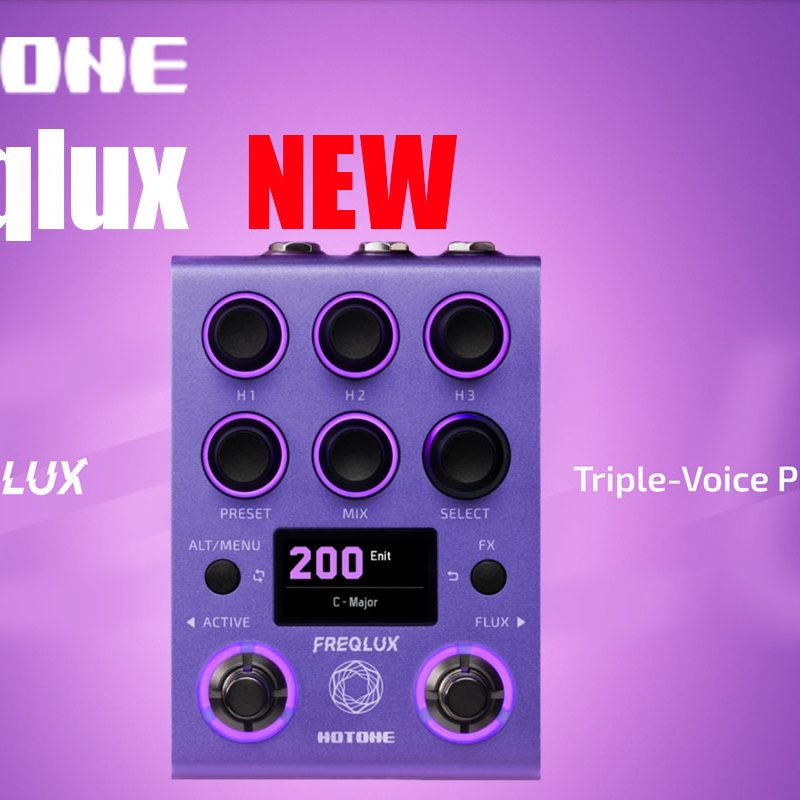 Hotone Neon Glowシリーズの新作、トライピッチ‧シフター Freqluxが