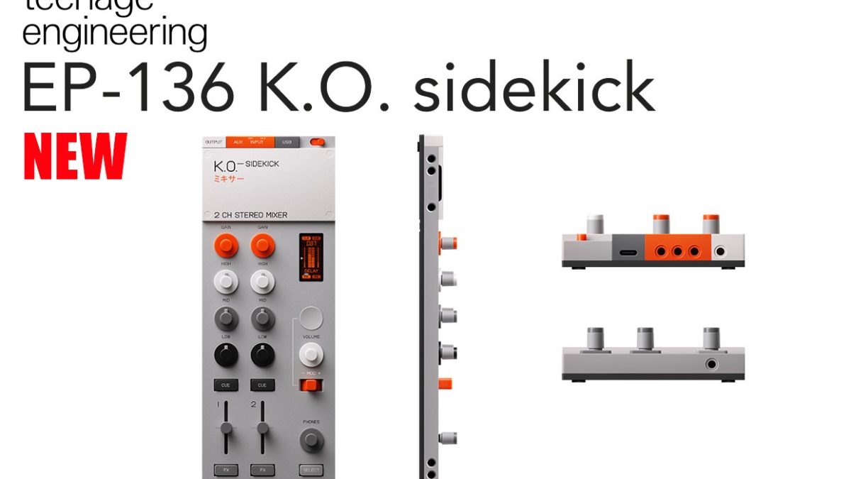 teenage engineeringより新製品『EP-136 K.O. sidekick』が登場