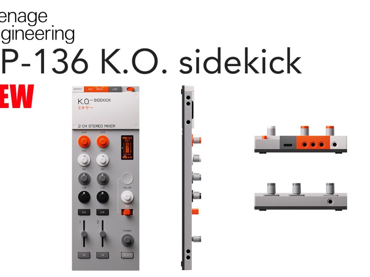 teenage engineeringより新製品『EP-136 K.O. sidekick』が登場