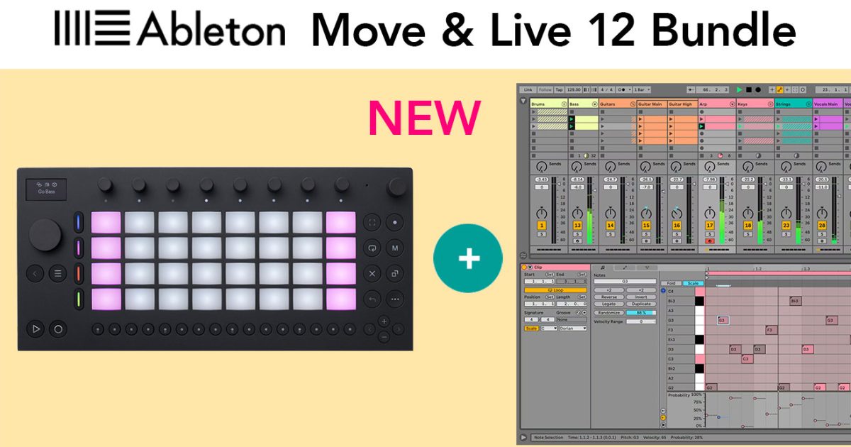Ableton MoveとLive 12の数量限定バンドルが登場！Live 12 Standardと