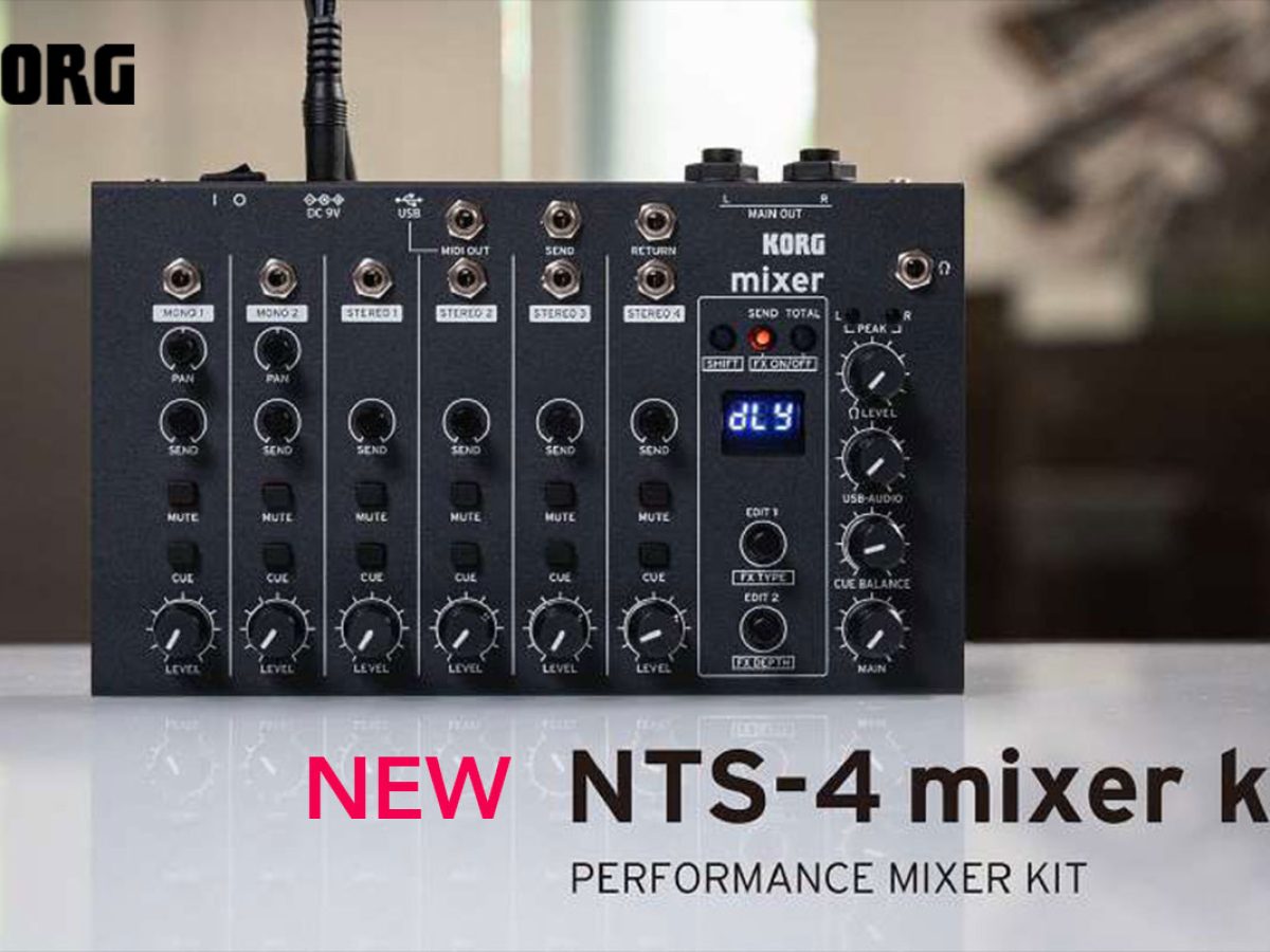 KORGより、パフォーマンス・ミキサー・キット「NTS-4 MIXER」が登場