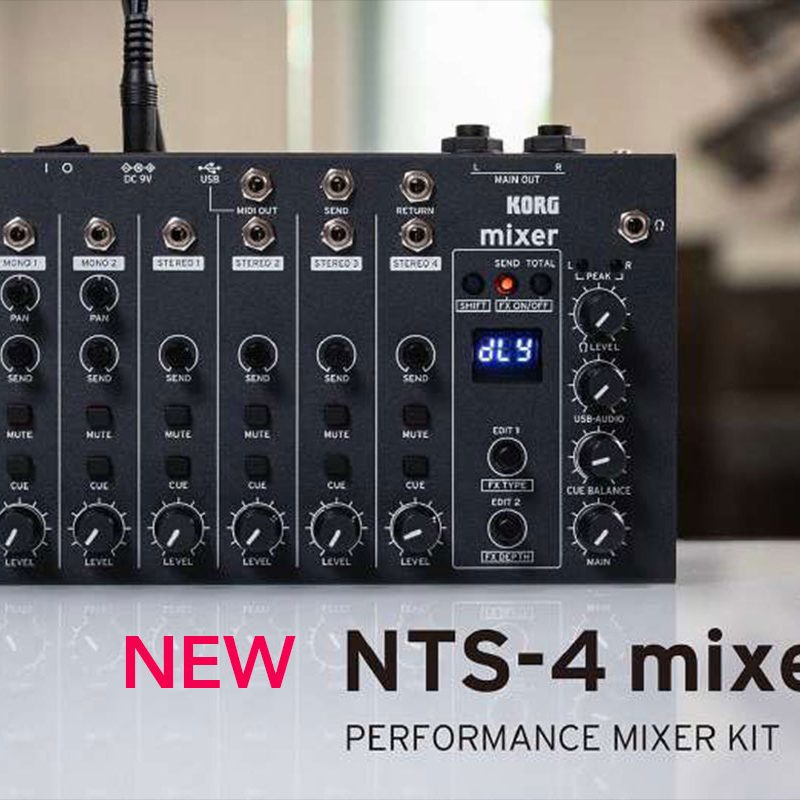 KORGより、パフォーマンス・ミキサー・キット「NTS-4 MIXER」が登場